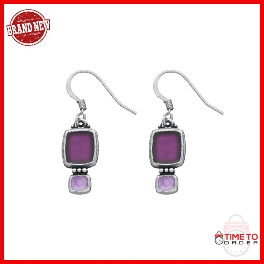 Hypoallergenic Pewter Drop Earrings, 3/4" High, French Wire